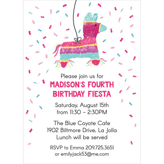 Pinata Invitations